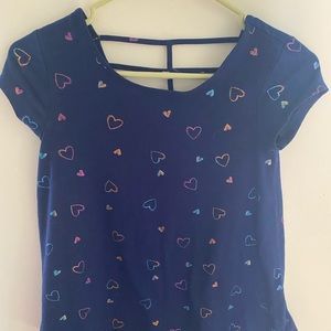 Girls SO Brand Heart Shirt size 7/8 Blue